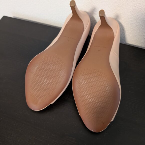 Cream Cole Haan Peep-Toed Heels, Size 7.5 - Picture 6 of 8